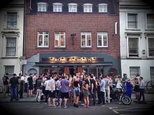 The pub's launch night  a year ago. Photo: Rose & Crown