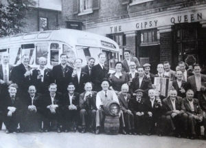'A beano in the 1950s at the Gipsy Queen. Note the signage. 