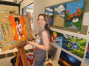Artist Jayne Evans, who will be exhibiting at Artfinder tomorrow. Photo: PR