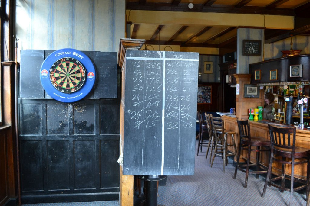 A well-used dartboard at the Lord Southampton. All photos: Stephen Emms/ LBTM ltd