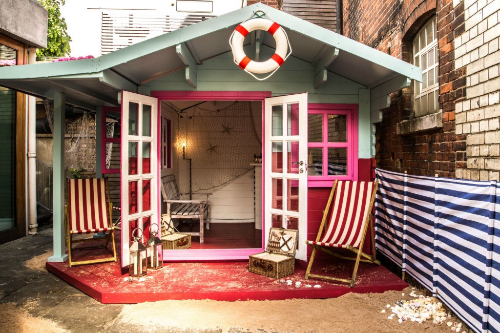 Candy-coloured: the secret beach hut at the York & Albany. Photo: PR