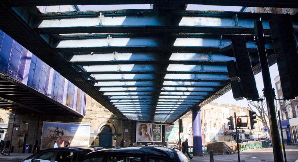 Abandoned railways bridge across Royal College Street and Camden Road. All High Line photos: Andy Stewart