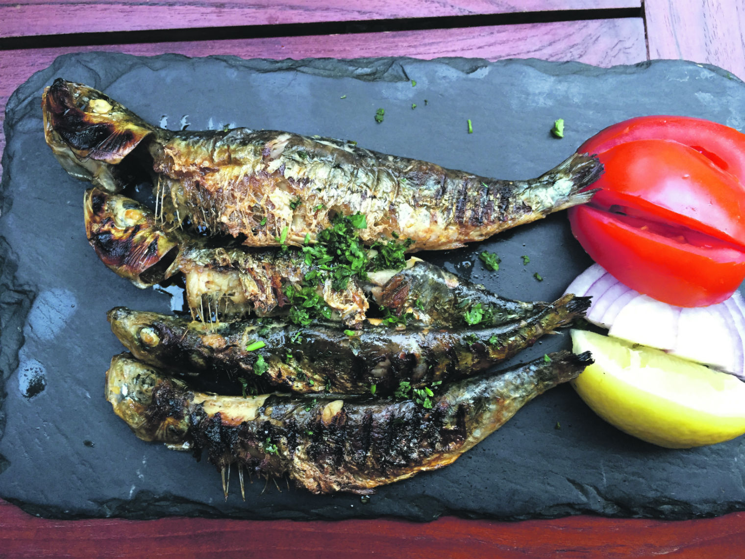 Sardines: looked better than they tasted. Photo: SE