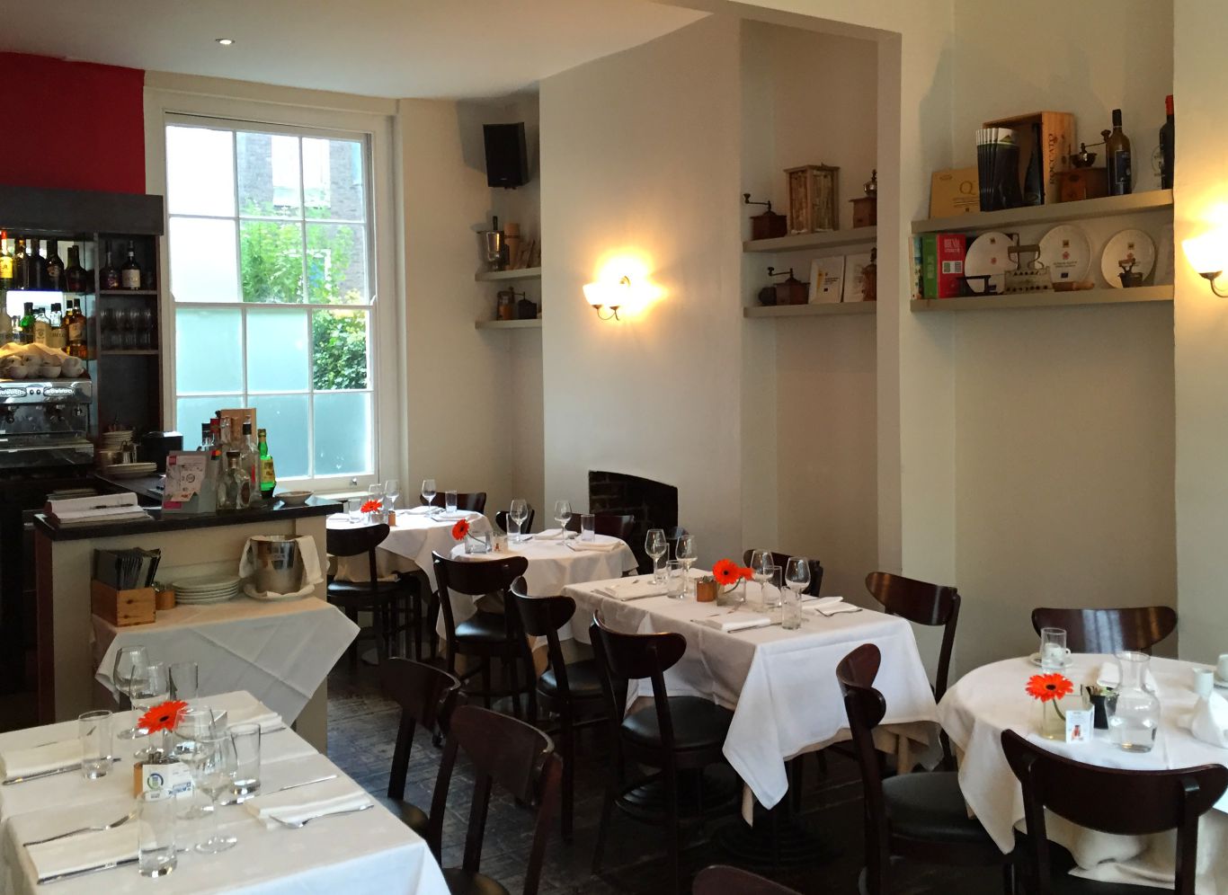 The simple main dining room. Photo: SE