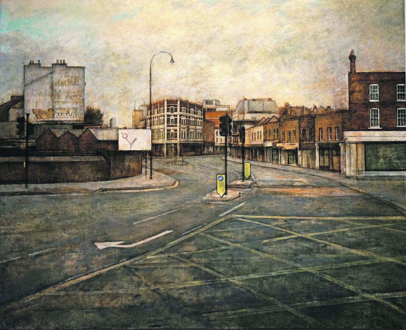 Kentish Town Road intersection, oil on linen 120.5cm x 99cm 2016. Image copyright: Martin Brown