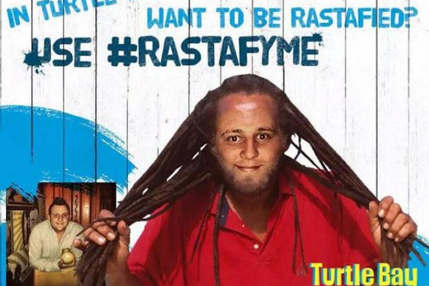 Turtle Bay's #rastafyme campaign was a spectacular backfire. Photo: Twitter