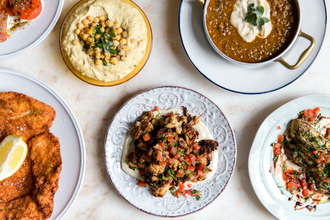 Humus and other plates at Café Hampstead