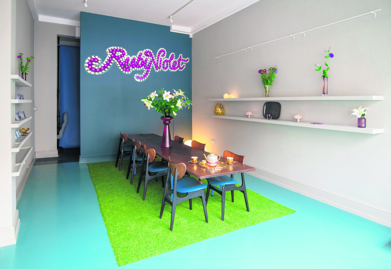 Inside Ruby Violet event space